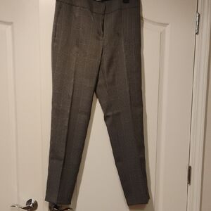 Kasper Women's Gray Plaid Straight Leg Pants